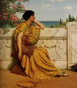 John William Godward Leisure Hours oil painting artist